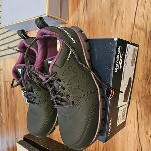 Reebok Black and Purple Work Shoes